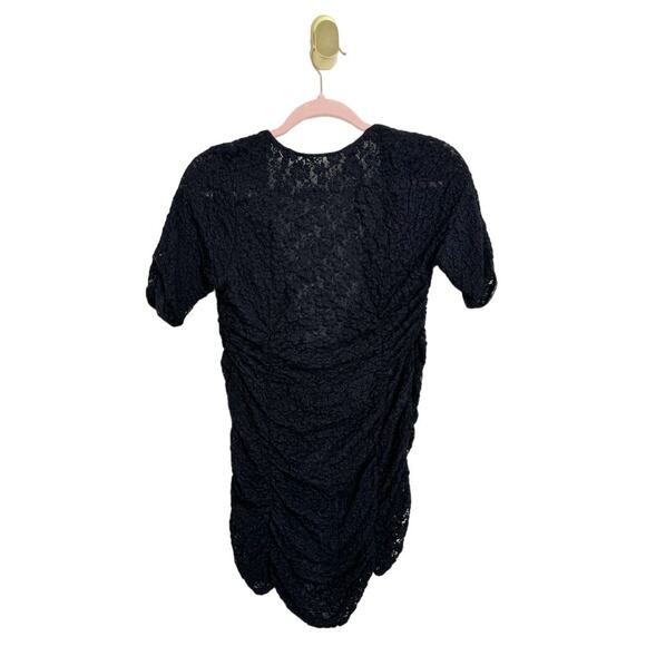 NWT We are HAH Black Lace Tie Front Short Sleeve Cardigan All Tied Up Small - Picture 2 of 5